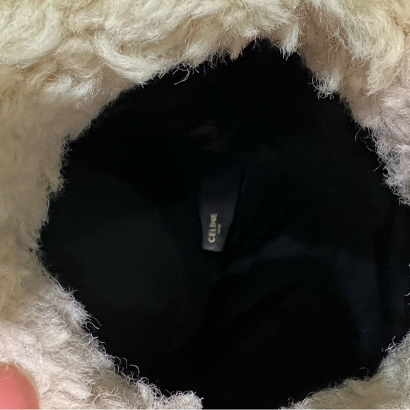 Celine 2019 Folco  Shearling Over-the-knee Boots  - Silver size 37.5 - Picture 11 of 15